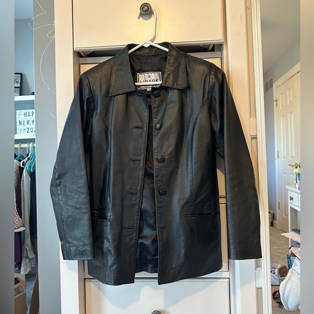 Linage leather bomber jacket